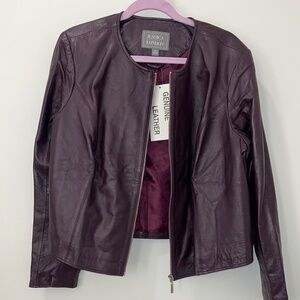 BRAND NEW!!!! Jessica London Purple Leather Moto Jacket